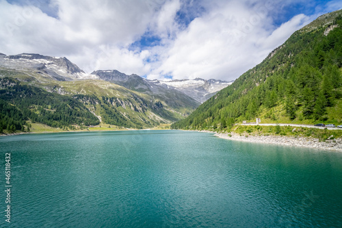 Hiking around the Neves Reservoir in South Tyrol.