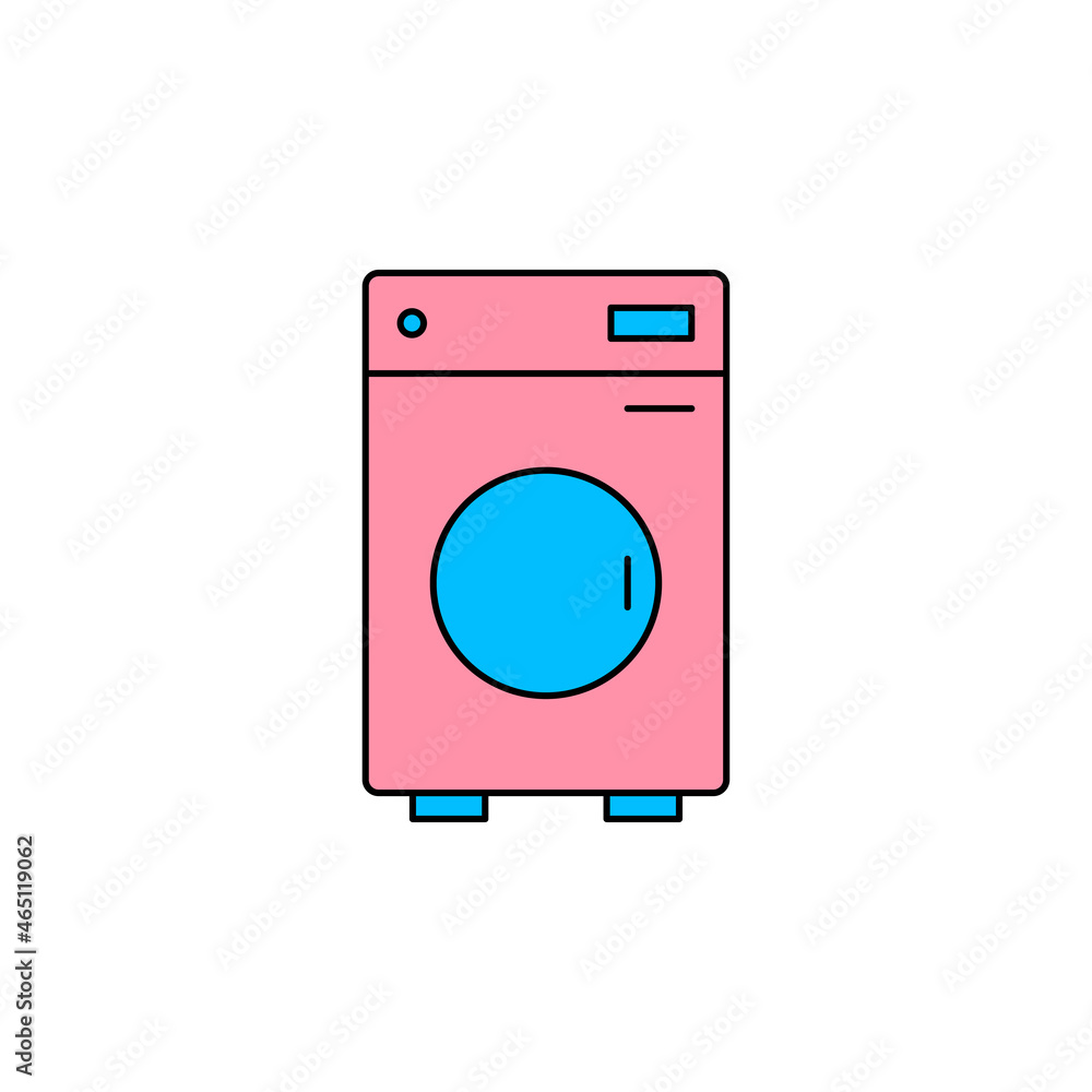 Electric household washing machine icon Electric household washing machine icon