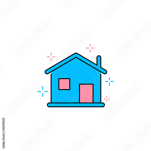 House Cleaning home icon vector