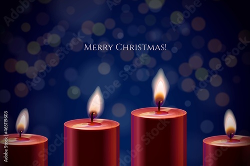 christmas background with candle vector design illustration