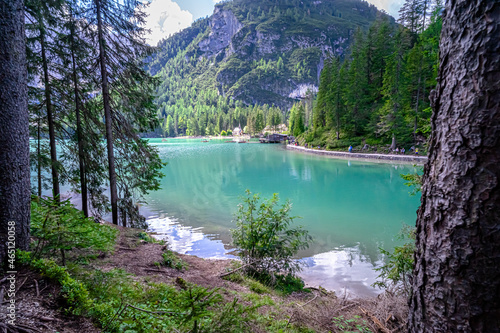 Hiking around the Lago di Braise in South Tyrol.
