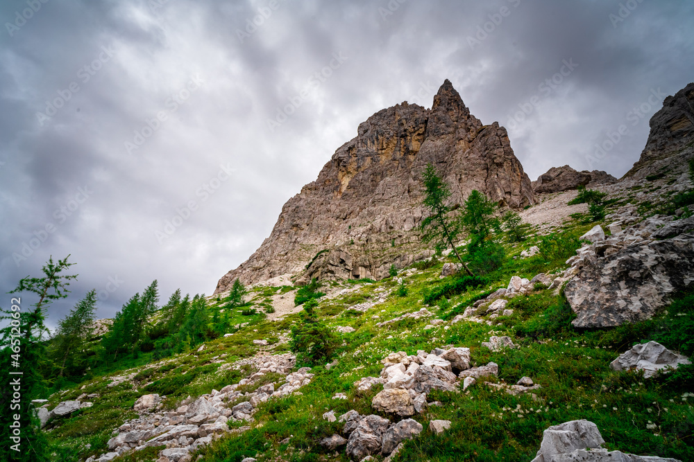 Hiking to the Rotwand Meadows in South Tyrol. Hiking to the Rotwand Meadows in South Tyrol.