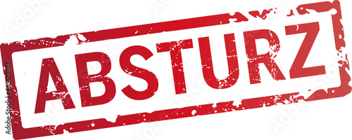 roter Stempel Absturz