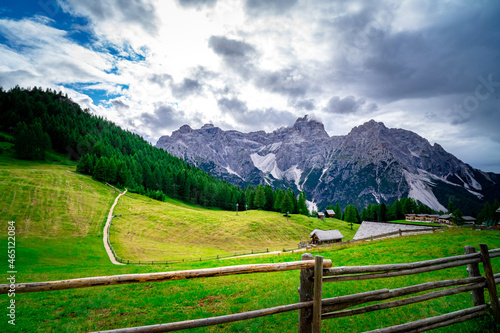 Hiking to the Rotwand Meadows in South Tyrol.