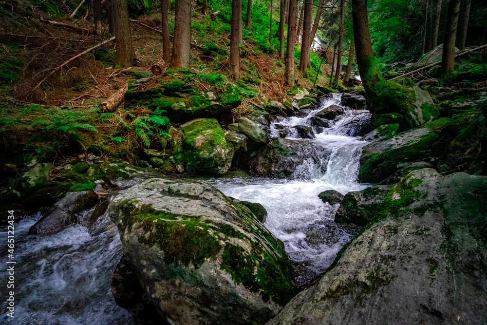 Pojer Waterfall in Valle Aurina in South Tyrol Pojer Waterfall in Valle Aurina in South Tyrol