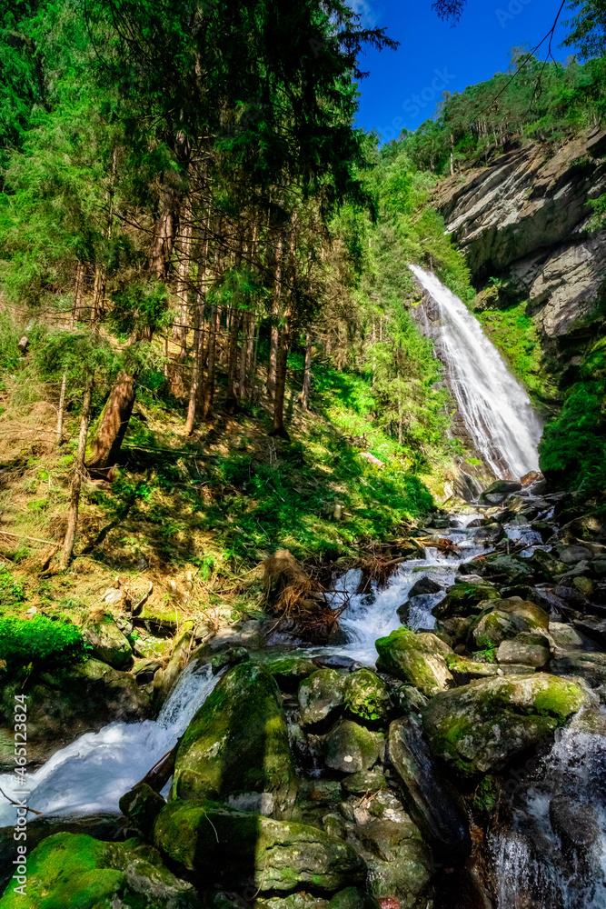 Pojer Waterfall in Valle Aurina in South Tyrol Pojer Waterfall in Valle Aurina in South Tyrol