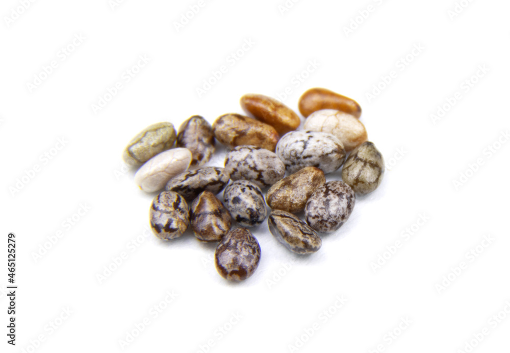 Chia seeds isolated on a white background. Super food. Vegetarian food. Chia seeds isolated on a white background. Super food. Vegetarian food.