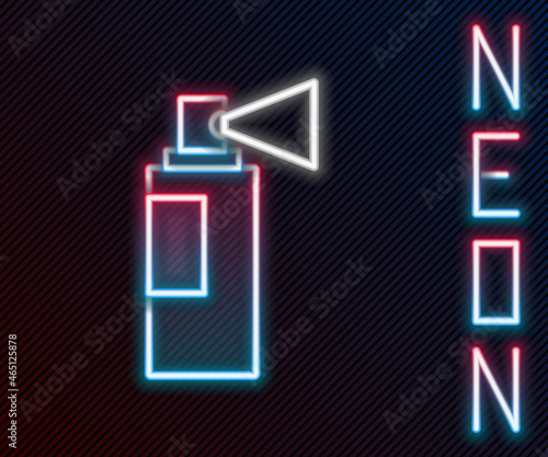 Glowing neon line Perfume icon isolated on black background. Colorful outline concept. Vector