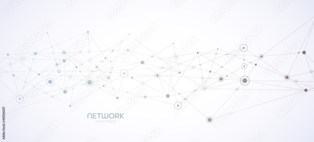 Connection background. Network concept with dots and lines. Vector illustration