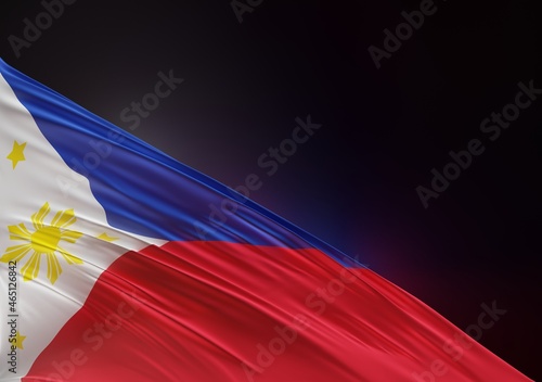 Abstract Philippines Flag Illustration 3D Rendering (3D Artwork)