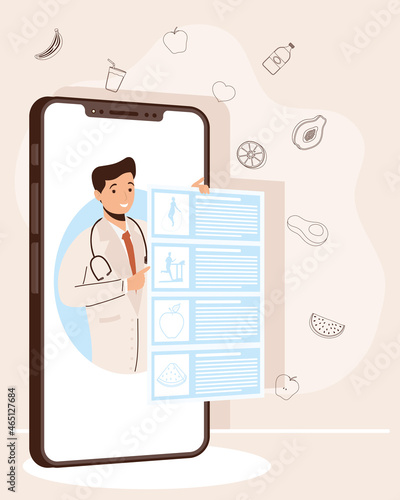 dietitian consultation in smartphone