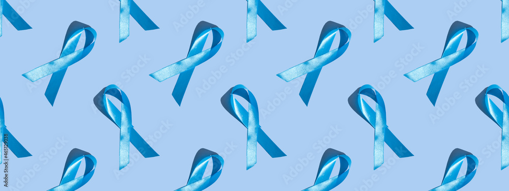 Concept for world diabetes day 14 november. Symbolic color bow to raise awareness on the day of diabetes on a light background. Seamless pattern. Banner Concept for world diabetes day 14 november. Symbolic color bow to raise awareness on the day of diabetes on a light background. Seamless pattern. Banner