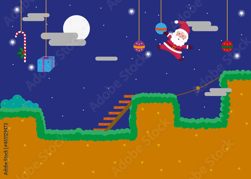 Video game style Christmas background