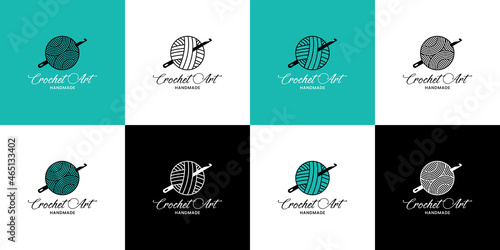 crochet art logo design collection photo