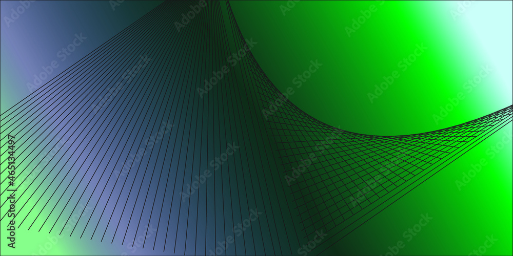 Obraz premium Abstract Green background with lines