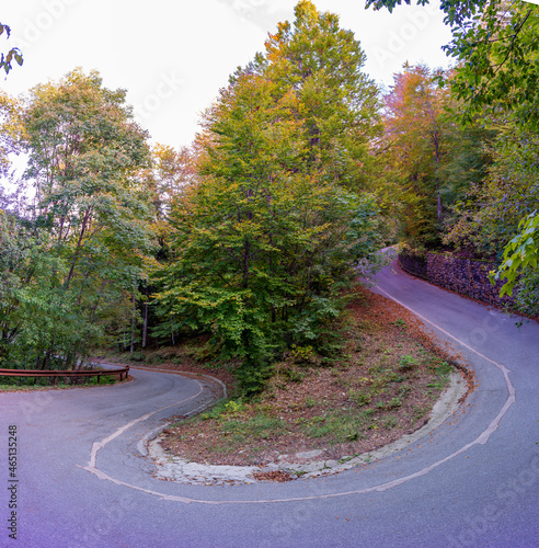 mountain road in autumn photo