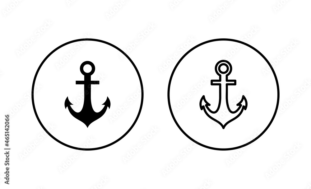 Anchor icons set. Anchor sign and symbol. Anchor marine icon. Anchor icons set. Anchor sign and symbol. Anchor marine icon.