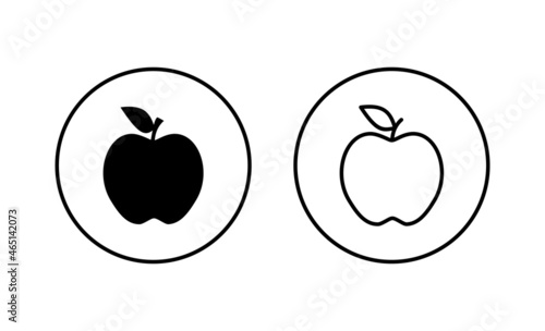 Apple icons set. Apple sign and symbols for web design.