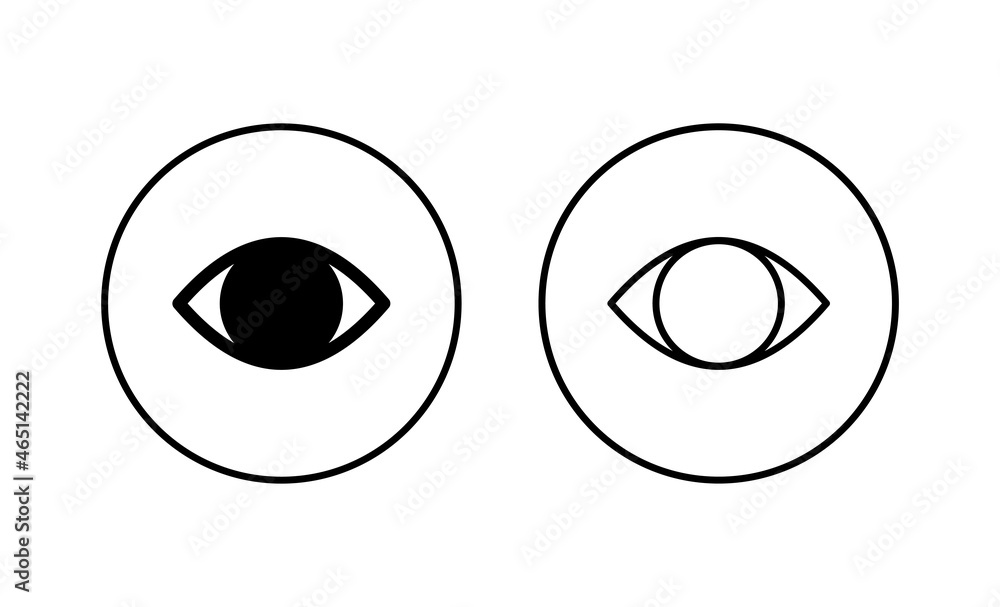 Eye icons set. Eye sign and symbol. Look and Vision icon. Eye icons set. Eye sign and symbol. Look and Vision icon.