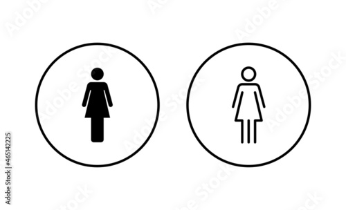 Female icons set. woman sign and symbol