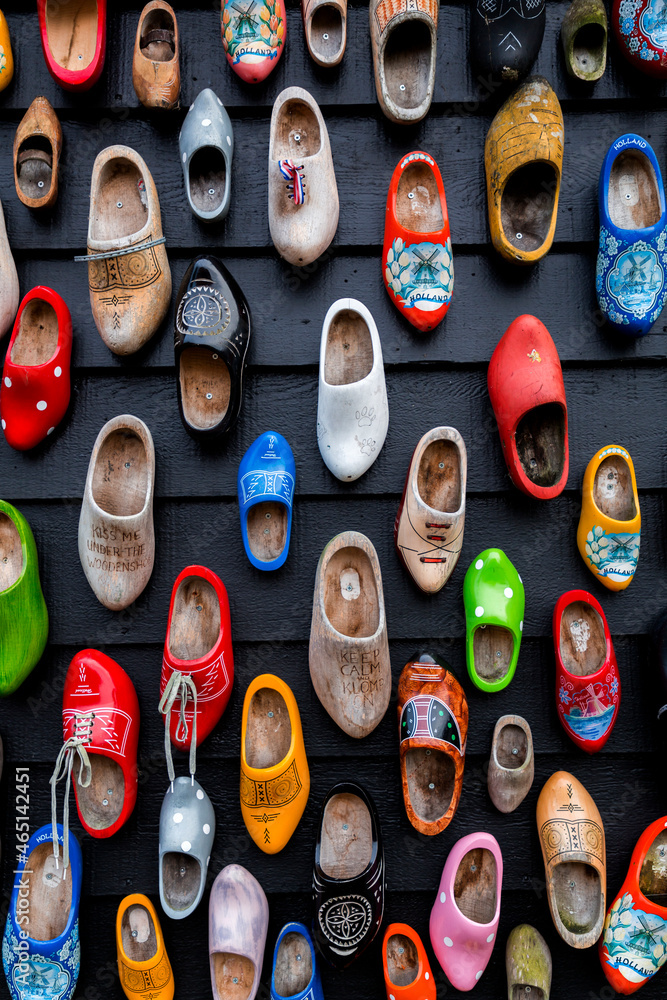 Traditional Dutch clogs, wooden shoes