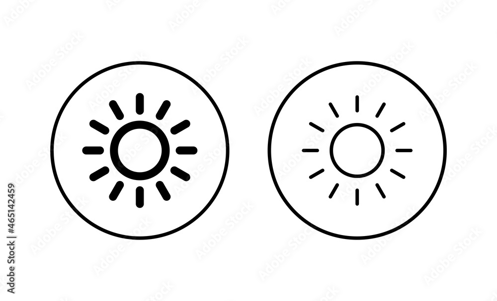 Sun icons set. Brightness sign and symbol Sun icons set. Brightness sign and symbol