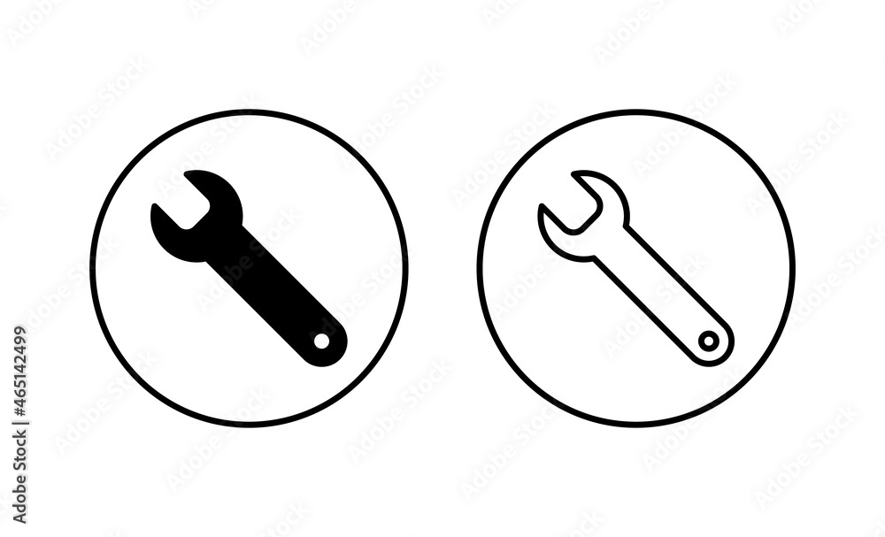 Wrench icons set. repair icon. tools sign and symbol Wrench icons set. repair icon. tools sign and symbol