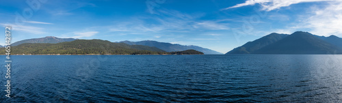 Wallpaper Mural Panoramic View of Kootenay Lake. Sunny Fall Season Day. Near Nelson, British Columbia, Canada. Canadian Nature Background Panorama Torontodigital.ca
