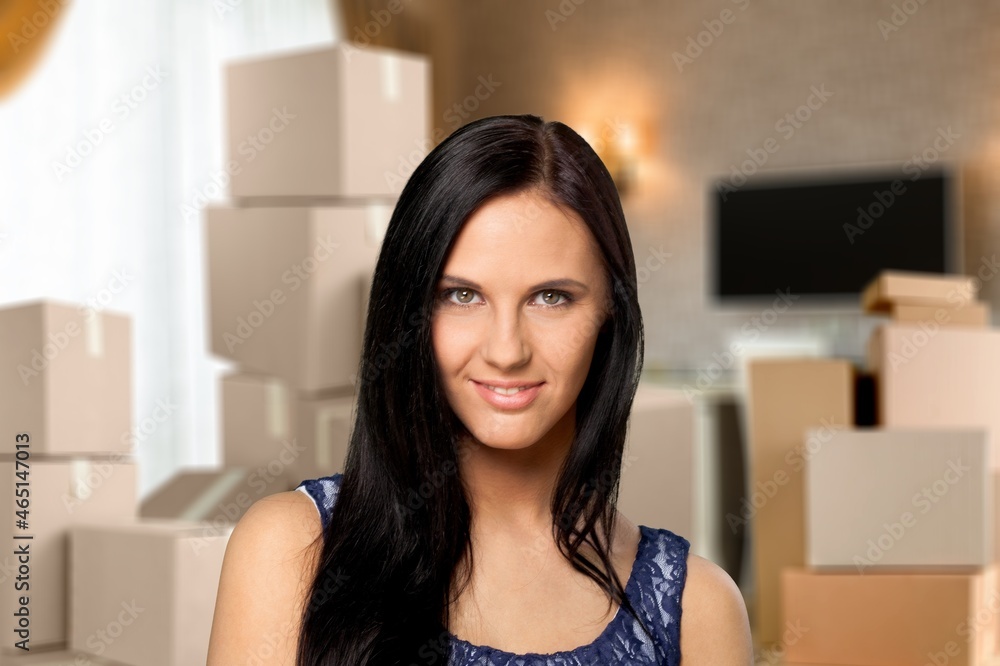 Young woman online remote tutor or job applicant speaking looking at web cam Young woman online remote tutor or job applicant speaking looking at web cam