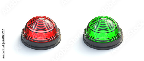 Εκτύπωση καμβά Red and green light buttons 3D