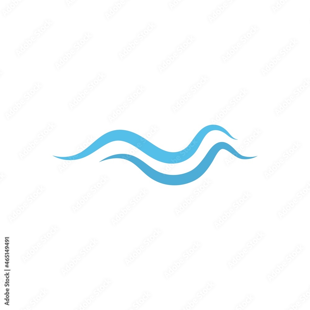 Water Wave natural icon Logo Template. vector Icon illustration