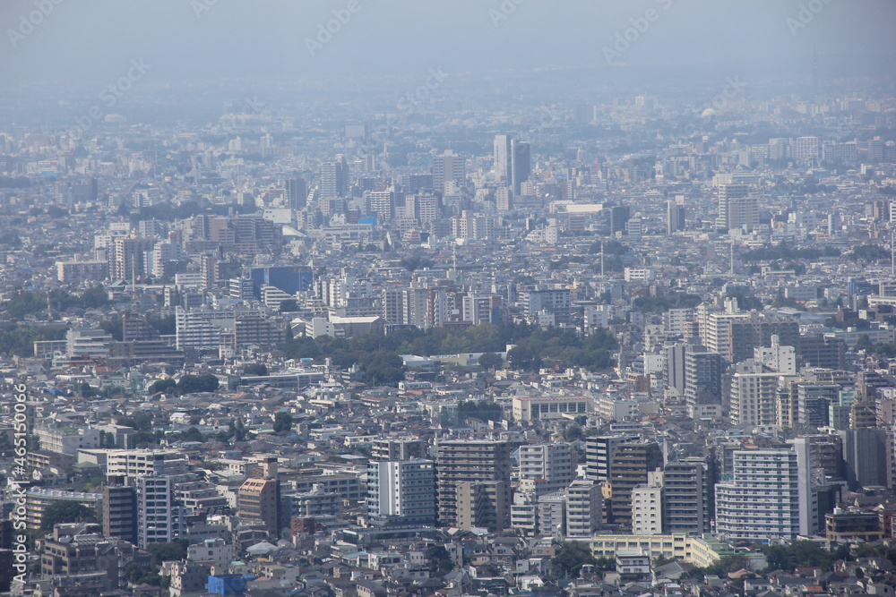 建物が密集している、東京都の都市風景