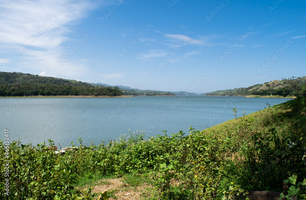 Fototapeta premium Lakes in the Mount and Sky