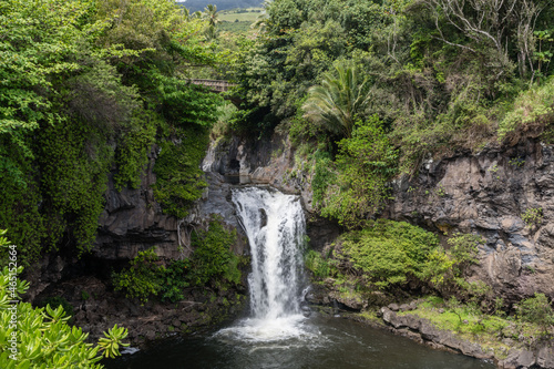 Scenic Oheo Gulch  also known as Seven Sacred Pools  vista on Maui  Hawaii