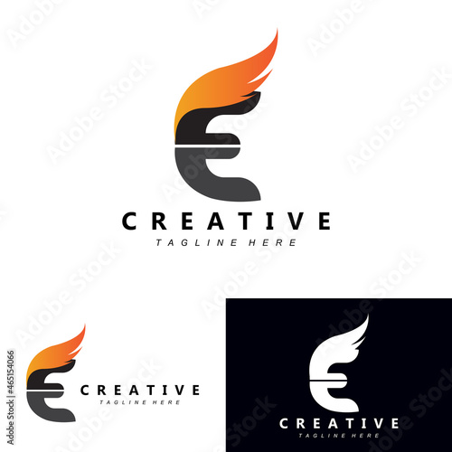 Fototapeta Naklejka Na Ścianę i Meble -  letter E logo vector with gradient color, icon concept