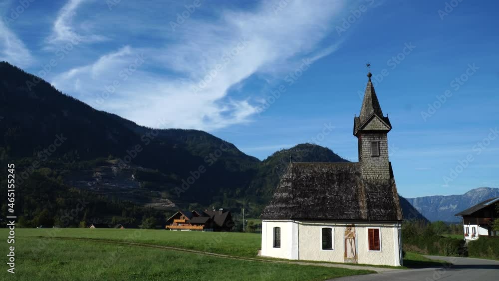 Saint Raphael chapel near the east shore of the Grundlsee in Styria, Austria. Saint Raphael chapel near the east shore of the Grundlsee in Styria, Austria.