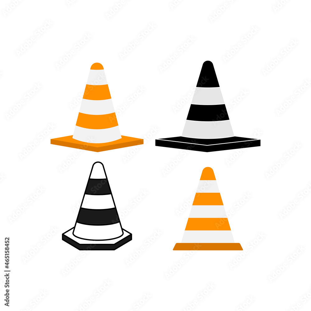 Traffic cone icon design template vector illustration isolated Traffic cone icon design template vector illustration isolated