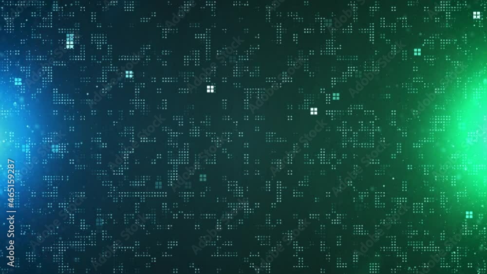 Blue and Green HD Multicolor, Background with Random Block Pattern, Sci Fi Dual Color Blue and Green HD Multicolor, Background with Random Block Pattern, Sci Fi Dual Color