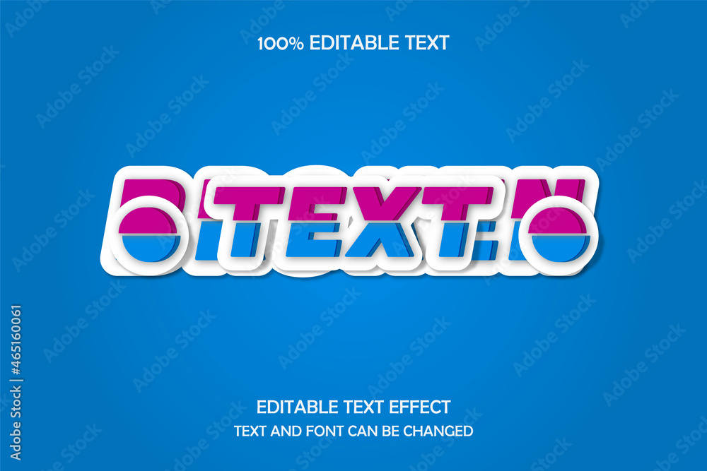 Broken Text 3 dimension editable text effect slice style