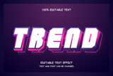 trend 3 dimension editable text effect modern shadow futurist style