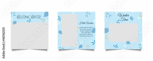 Wallpaper Mural hello winter social media templates. template design for social media Torontodigital.ca