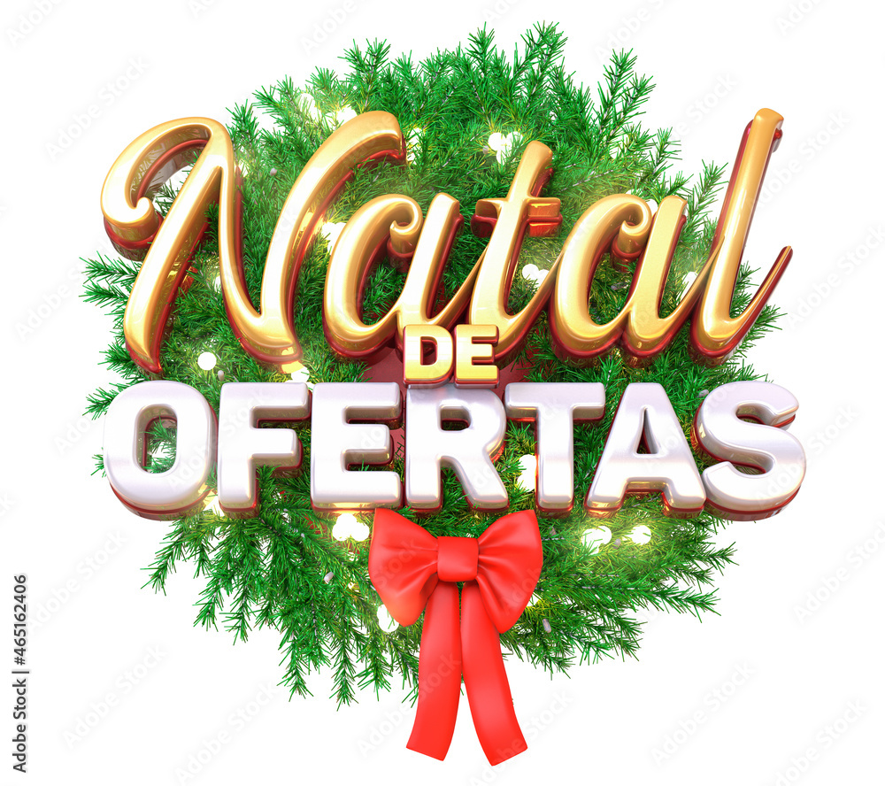 NATAL DE OFERTAS SELO BRASIL 3D RENDERING ilustração do Stock Adobe Stock