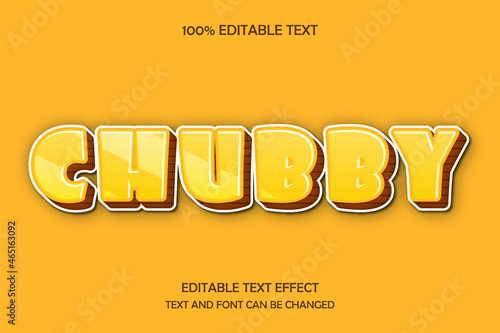 Chubby 3 dimension editable text effect modern pattern style