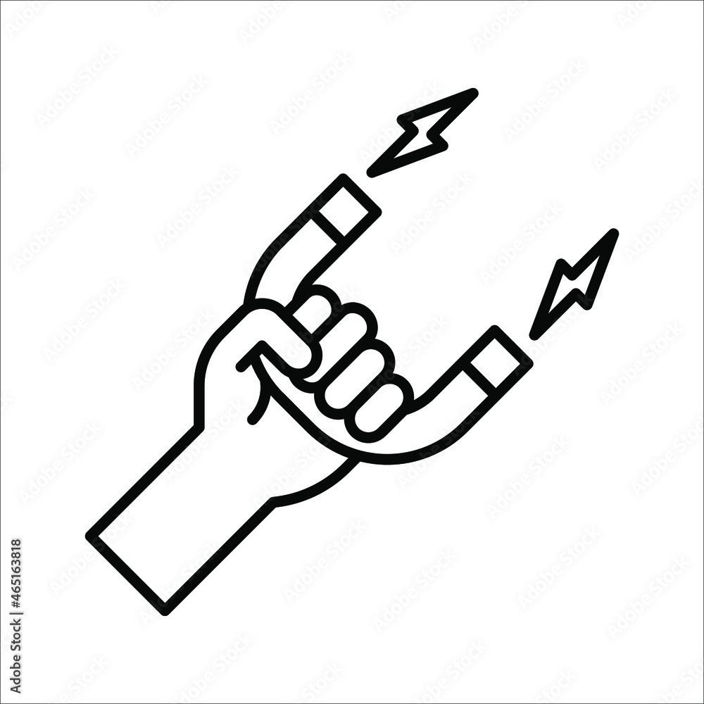 Magnet icon vector illustration on white background. eps 10 Magnet icon vector illustration on white background. eps 10