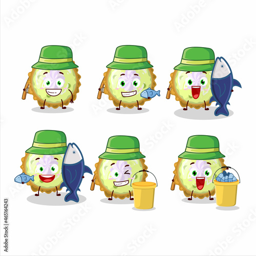 A fisherman key lime pie cartoon picture catch a big fish