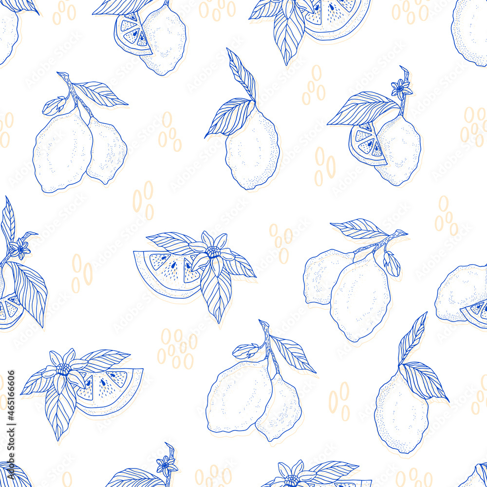 vector seamless pattern lemons and sliced lemons on a pink background. Summer lemon pattern for background, fabric, paper, textile, invitations, web pages. vector seamless pattern lemons and sliced lemons on a pink background. Summer lemon pattern for background, fabric, paper, textile, invitations, web pages.