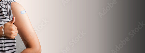 Billede på lærred people after getting the covid-19 vaccine, cover banner concept