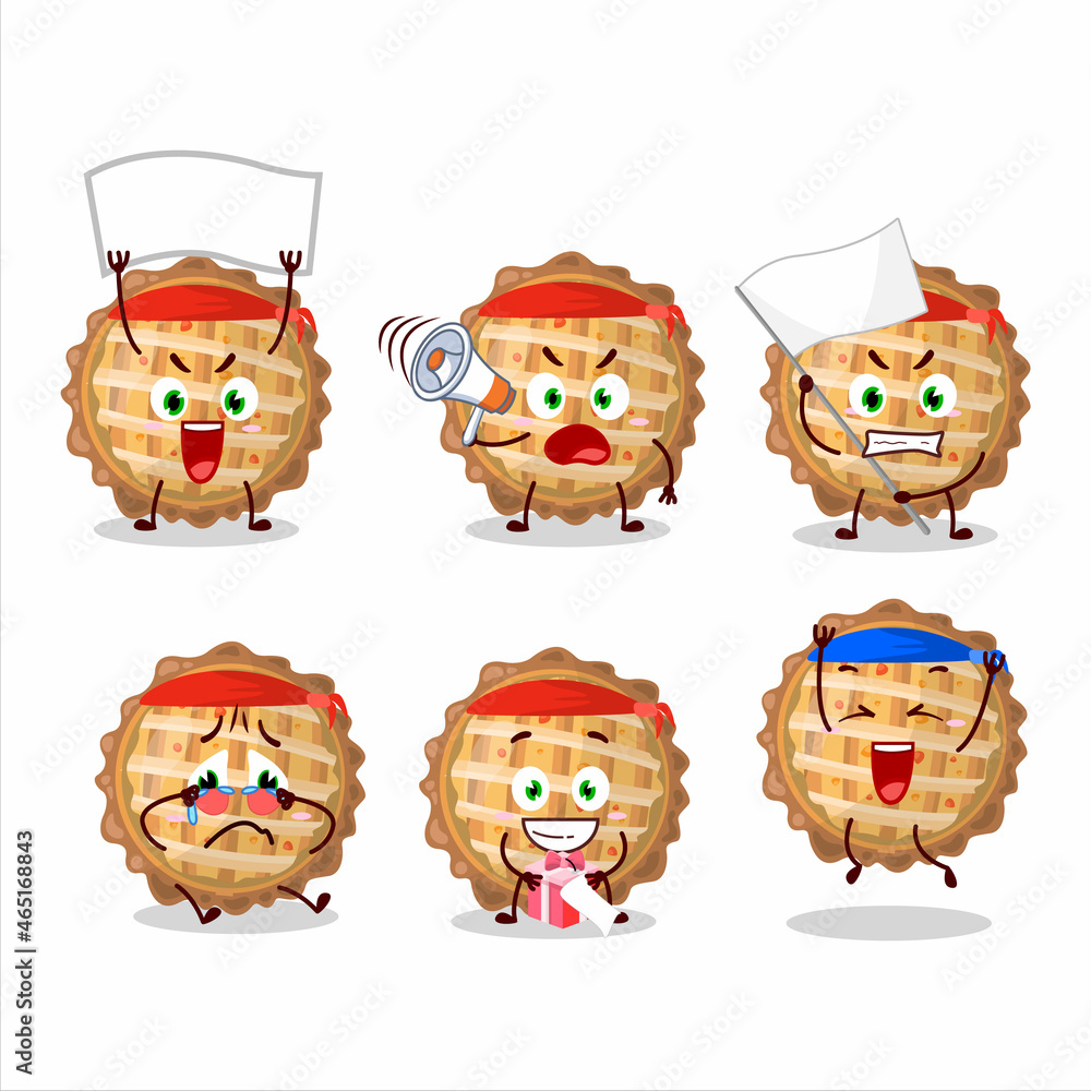 Obraz premium Mascot design style of peach pie character as an attractive supporter