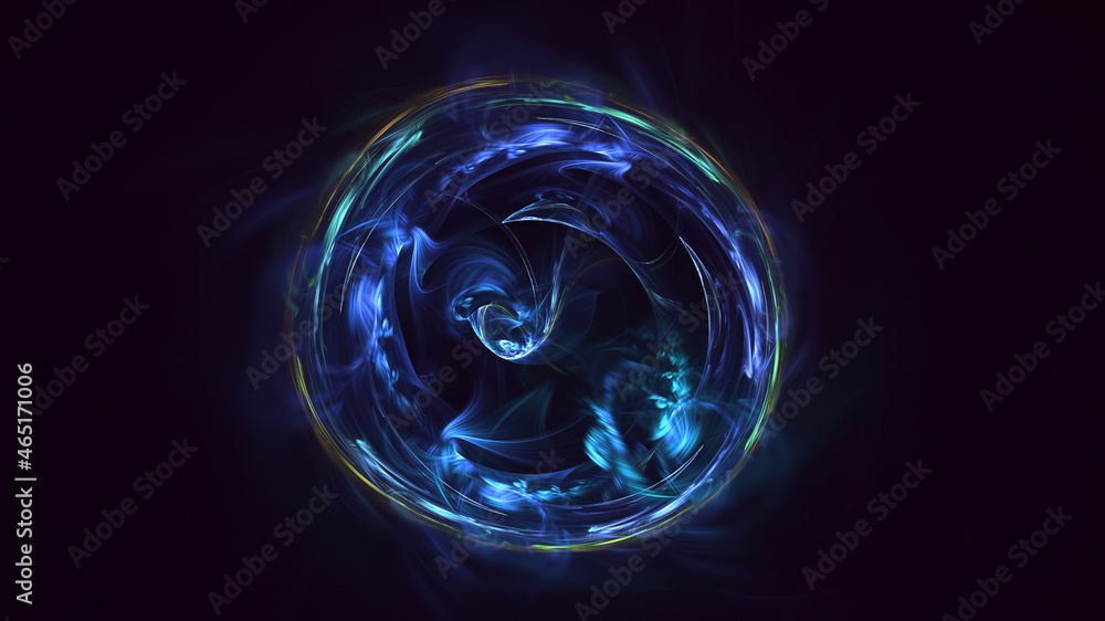3D rendering abstract round light background