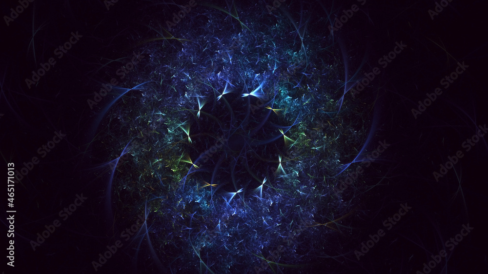 Obraz premium 3D rendering abstract round light background